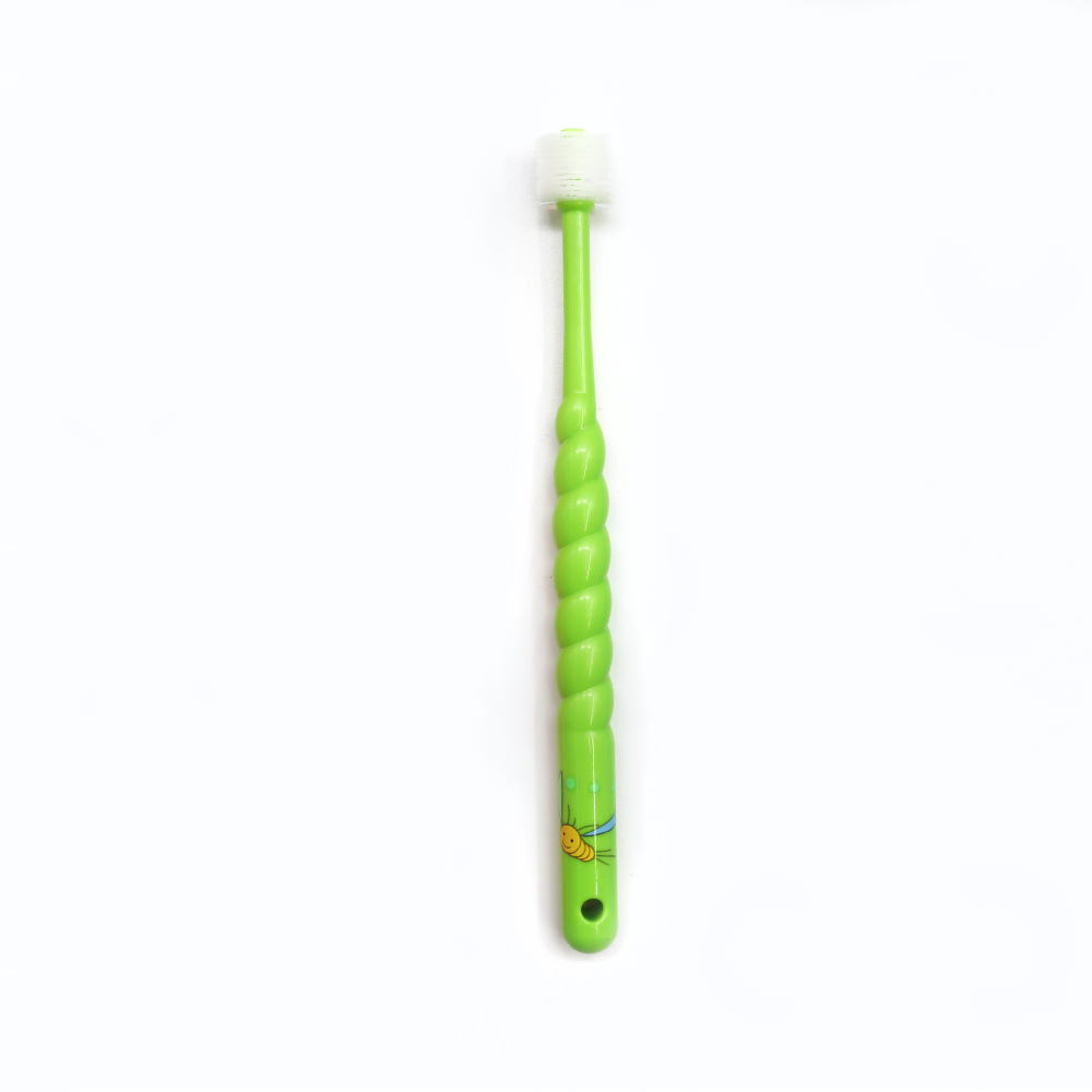 Green 360° child toothbrush with 25,000 ultra-soft bristles